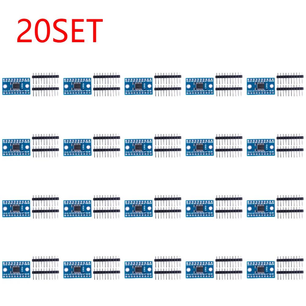 20-1SET TXS0108E TTL Bi-directional Mutual Converter 3.3V 5V 8 Channel Logic Level Switching Shifter High Speed for Raspberry Pi