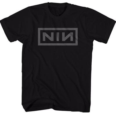 Nine Inch Nails Серая футболка с логотипом NIN Мужская Рок-музыка Классическая футболка группы Новая Черная