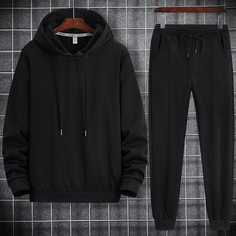 Пуловеры мужские комплекты из двух предметов повседневная куртка на молнии + брюки спортивный костюм в стиле Харадзюку весенне-осенний спортивный костюм спортивная одежда