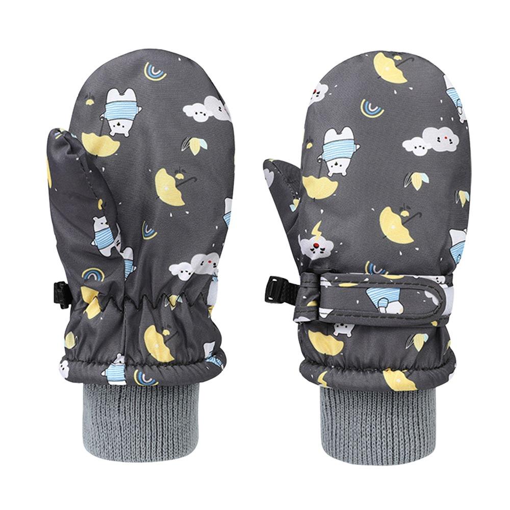 Non-slip Children Ski Gloves Warm Kids Winter Mittens Cute Snow Gloves Children Kids
