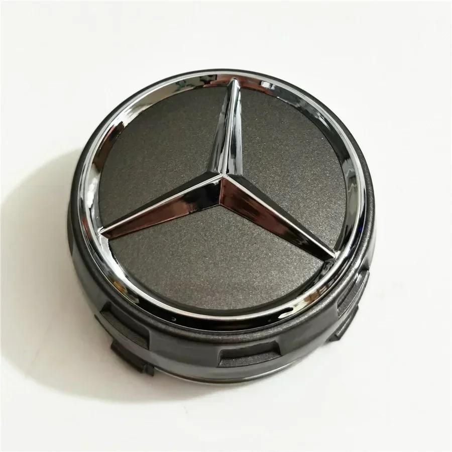 C200 E200 New 2025 For Mercedes Benz 4pcs/set 75mm Wheel Hub cap Tall hubcap For Mercedes Benz A45 CLA45 C63 GLA45Edition1 High