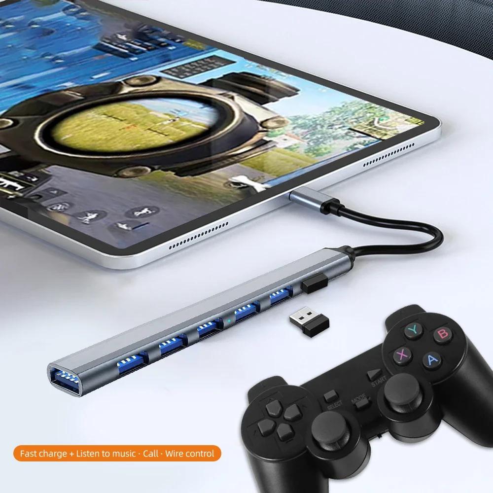 7-в-2 USB-хаб Type C Хаб Мульти USB-разветвитель USB-адаптер OTG USB на USB 3.0 Хаб для Macbook Pro 13 15 Air Mi Pro ПК Ноутбука