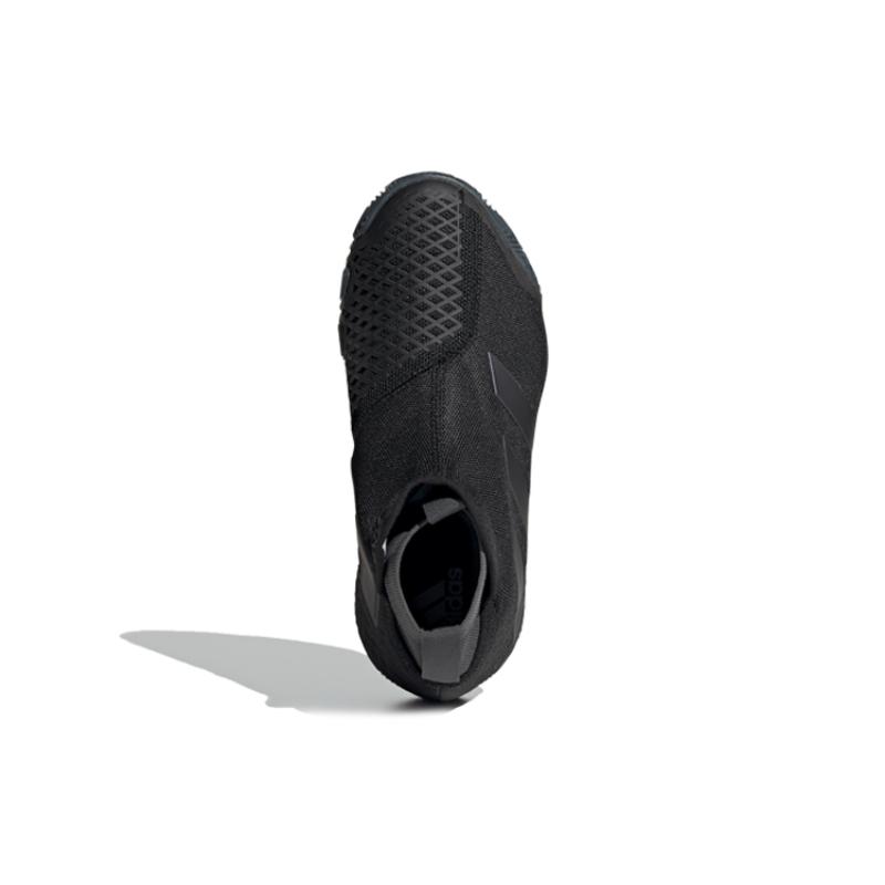 adidas Женские кроссовки Stycon Laceless для грунтовых кортов, основные черные/металлик ночной, FV2782