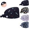 Scrub Cap With Buttons Bouffant Hat With Sweatband for Womens Mens