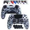 JYXETOV PS5 Edge Controller Ergonomic Silicone Free 8 Button Charges with Original Printing Pattern Cover, Protection, Caps, Charger, Non-Slip Design,