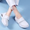 Platform White Shoes Women Casual Comfortable Light Nurse Work Shoes Slip On Non-slip Loafers Women Genuine Leather Shoe