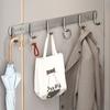 Stainless Steel Adhesive Wall Hooks Set 3-10 No Drill Kitchen Bathroom Hanging Organizer Strong Grip