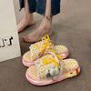 Design Summer Women Graffiti Slippers Platform Shoes Mules Flip Flops Street Sandals Clogs Flat Casual Shoes For Female