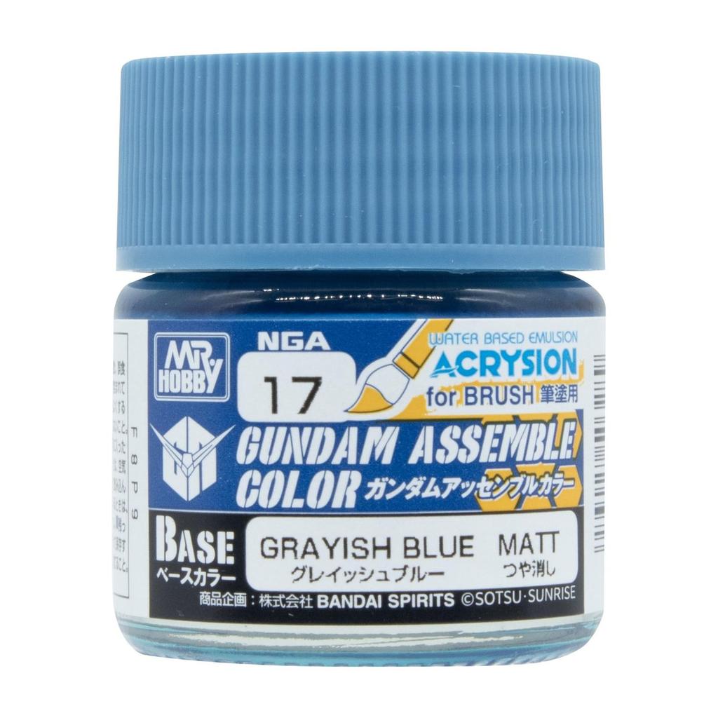 GSI Creos Acrysion Color Gundam Assemble Color Grayish Blue Matte 10mL NGA17 Hobby Paint for Miniature Model Kits