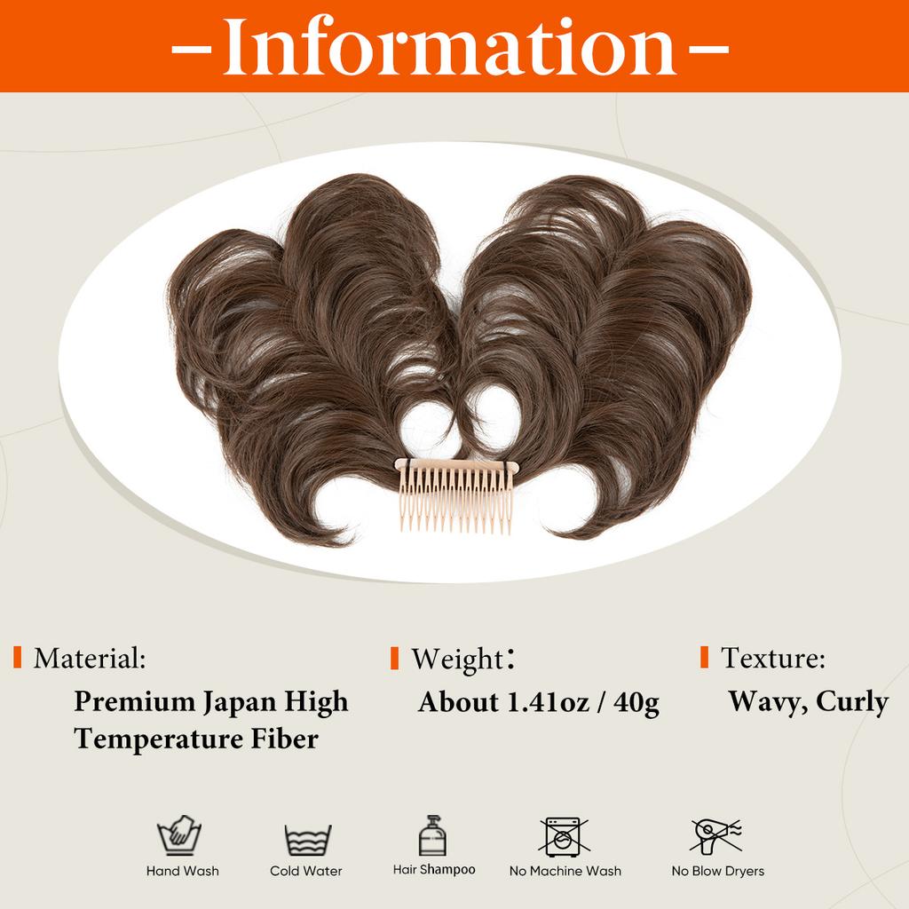 Wigs, Hair Rings, Women'S Balls, Adjustable Plug-In Comb, Fluffy Lazy Disc Hair Artifact, Wig Short Ponytail.