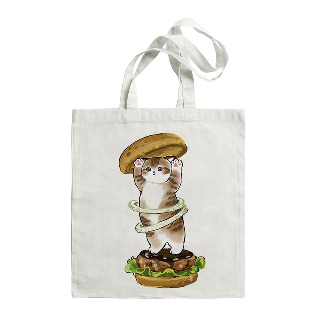 Kawaii Cat Tote Сумки Для Женщин Холщовые Сумки Большой Емкости Женский Покупатель Сумка Сумки На Ремне Симпатичные Аниме Покупки Хлопковая Сумка