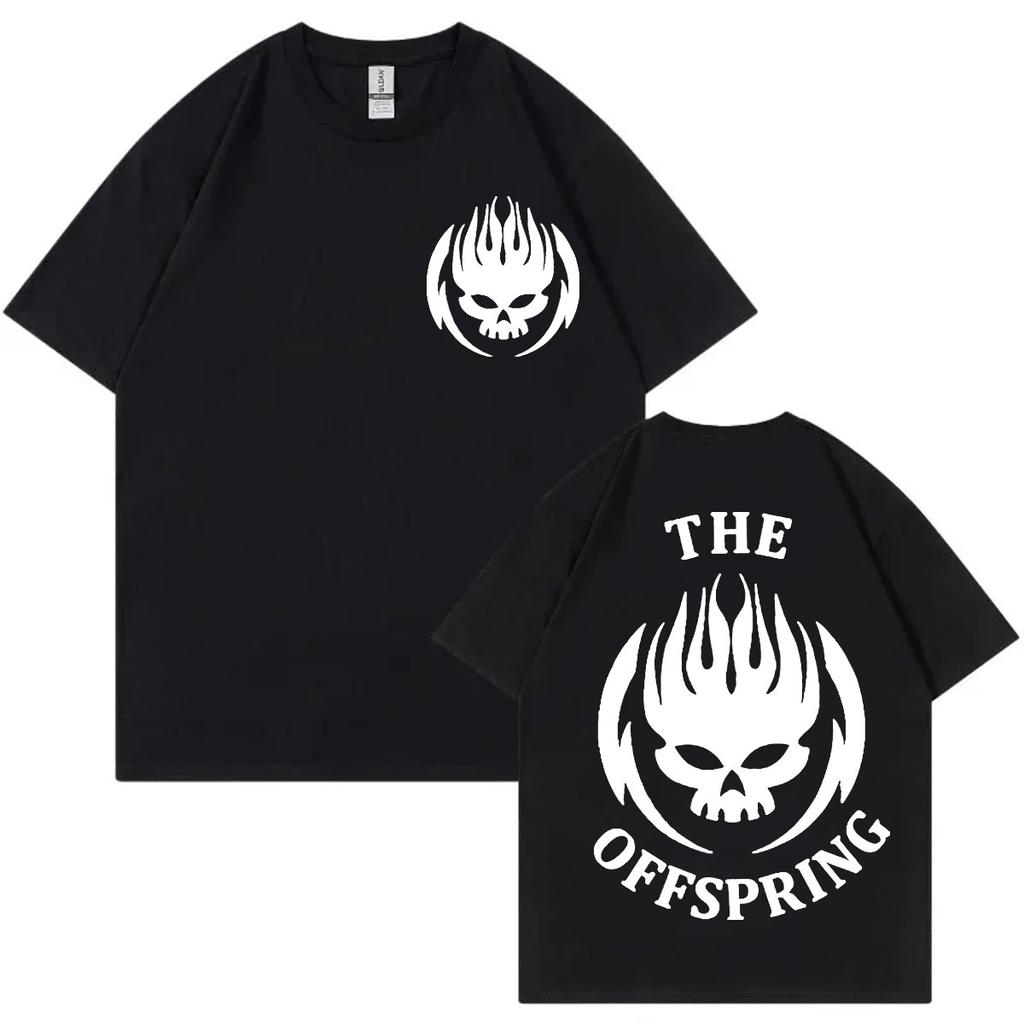 Punk Rock Band The Offspring Logo Print Tshirt Unisexs Unisexs Fashion Casual Short Sleeve Tshirts 100 Cotton Oversized T Shirt