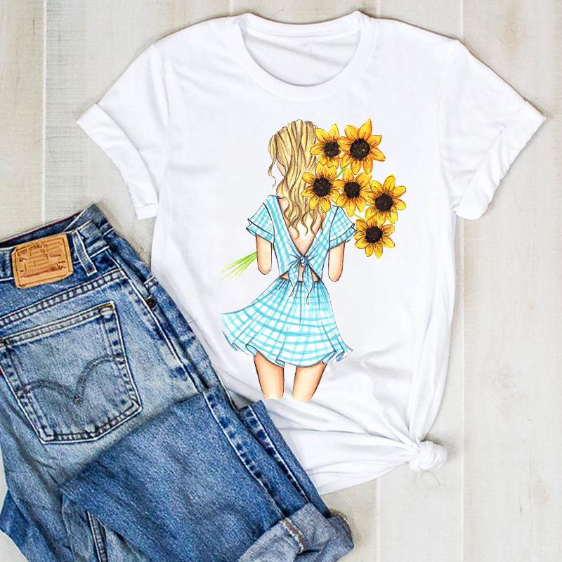 Womens Tshirt Summer Butterfly Cute Fashion 90S Print Ladies Tee Female Top Shirt Clothes Graphic Lady Tops Clothing