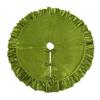 Yousheng Velvet Christmas Tree Skirt 48 Inch Ruffled Holiday Tree Skirt Rustic Xmas Tree Decoration Soft Festive Tree Apron for Cozy Celebrations