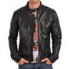 Men's Genuine Lambskin Black Leather Jacket Stylish Motorcycle Bomber Biker Outerwear MJ 54