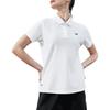 Skechers Однотонная дышащая вязаная футболка-поло с быстрым высыханием Женские топы Ярко-белый P223W063-0019