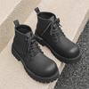 Мужские классические черные ботинки на толстой подошве в британском стиле, зимние мужские ботинки на шнуровке, удобные ботинки с высоким берцем