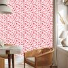 Hearts Wallpaper Coral and White 50x1000