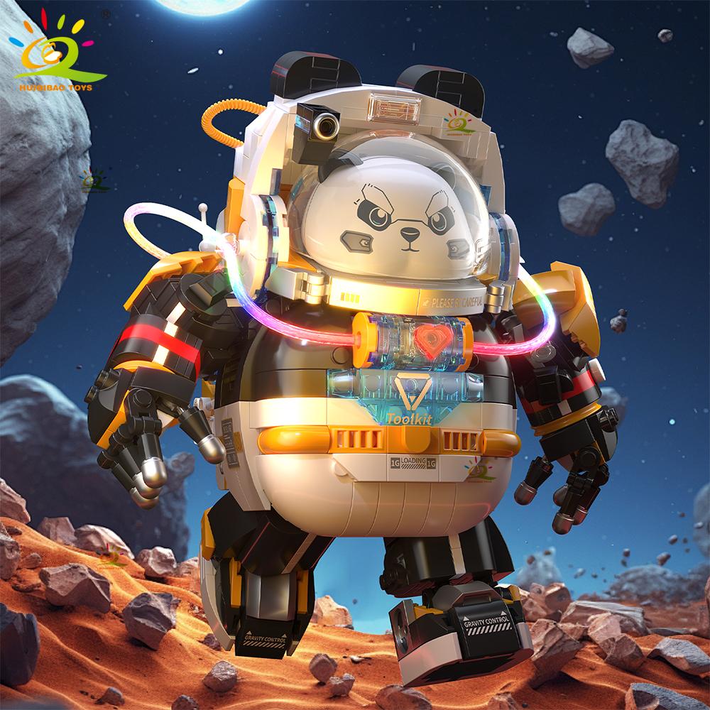 Нетоксичные Moc Космическая Панда Фигурки Астронавта Модель Строительный Блок Модель Космический Человек DIY Украшение Кирпичи Игрушка Для Детей Детей