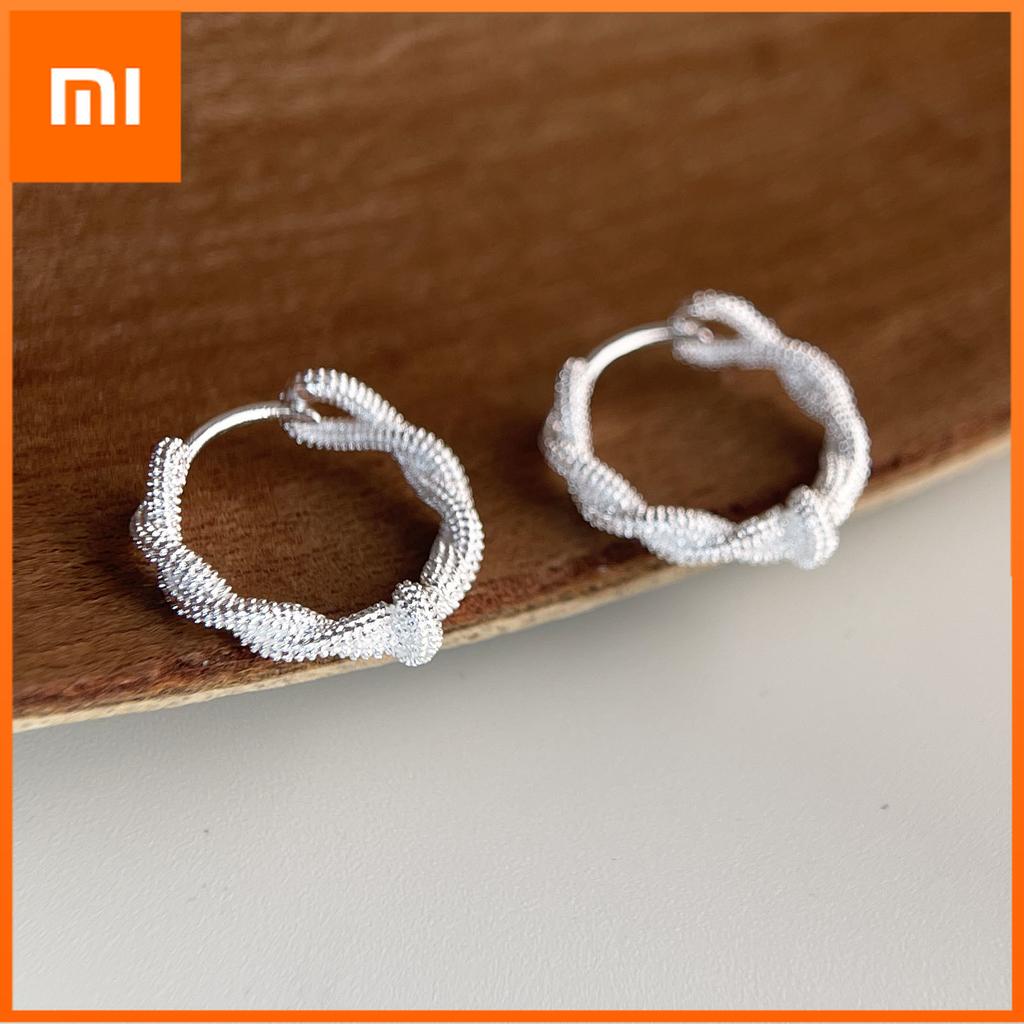 Xiaomi Серьги-гвоздики из стерлингового серебра 925 пробы Винтажные для женщин Модные Простые Линии Серьги Украшения Предотвращают Аллергию Вечерние Аксессуары