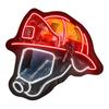 Firefighter Helmet Neon Sign LED Lamp Soft Glow Battery Powered Firefighter
