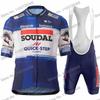 Велоформа Soudal Quick Step Мужской Комплект Летняя Велосипедная Одежда Футболка для Шоссейной Гонки Костюм Женские Велосипедные Шорты-Комбинезон MTB