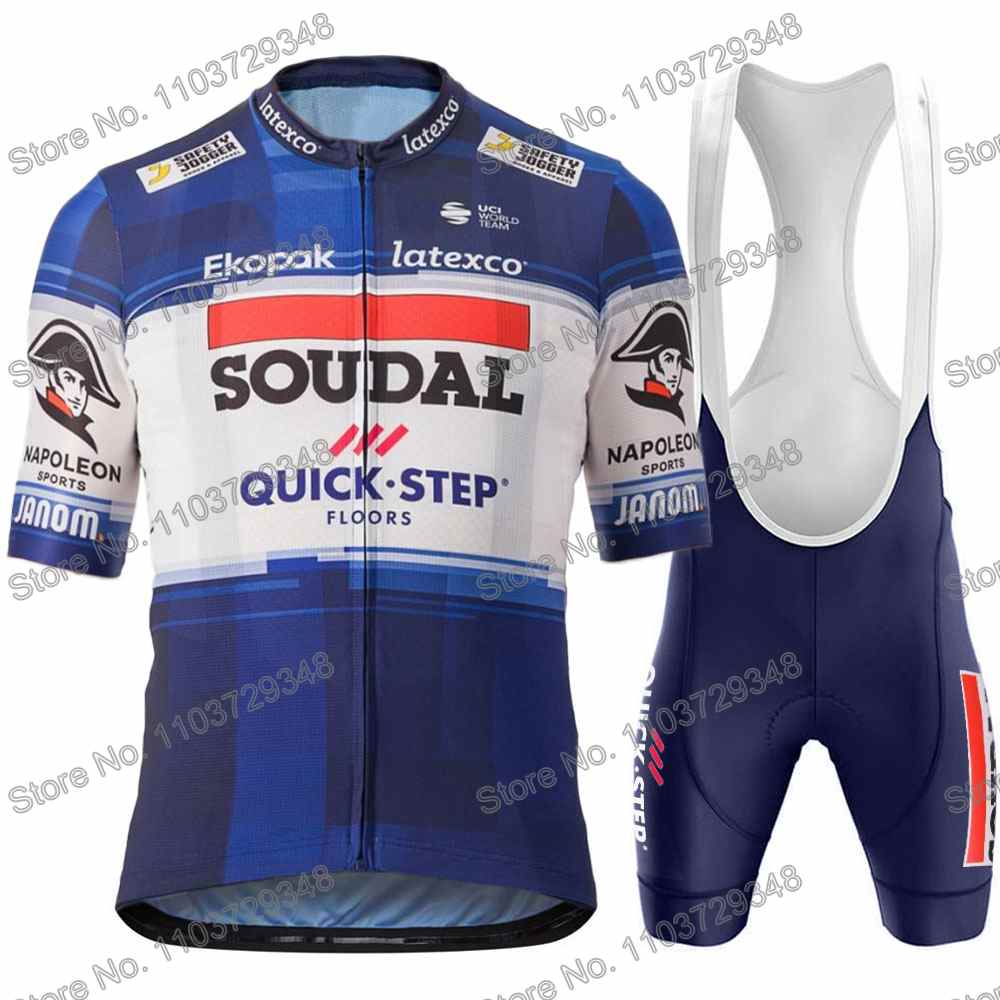 Велоформа Soudal Quick Step Мужской Комплект Летняя Велосипедная Одежда Футболка для Шоссейной Гонки Костюм Женские Велосипедные Шорты-Комбинезон MTB