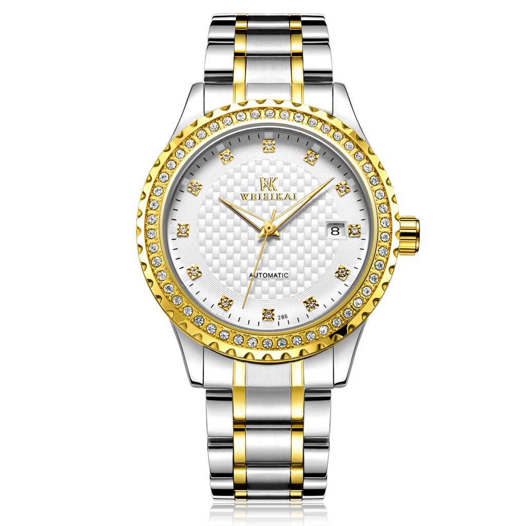 WEISIKAI Новые роскошные мужские часы высшего бренда с коробкой, мужские водонепроницаемые часы, мужские механические часы