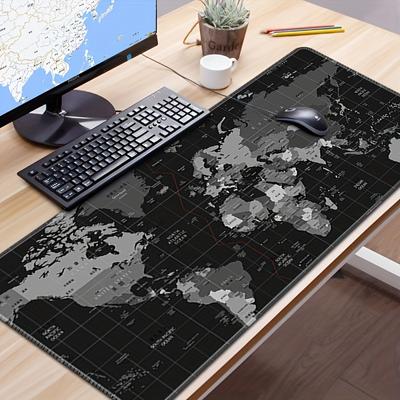Очень большой коврик для мыши с картой мира размером 300x700x3 мм — идеально подходит для офиса для девочек, компьютерного стола, клавиатуры, игр и многого другого!