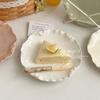 Корейская посуда Тарелка Керамическая тарелка для закусок Фруктовая тарелка Десертная тарелка для торта Завтрак Десерт Столовая посуда Домашняя тарелка