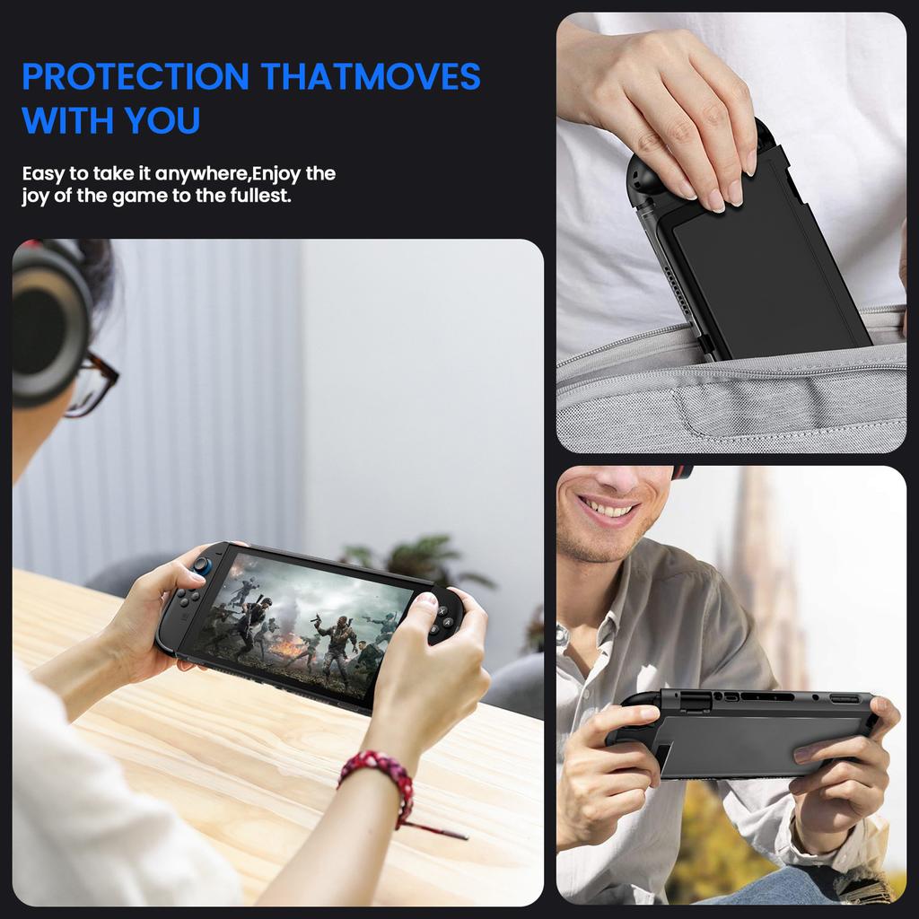 For Nintendo Switch 2 Game Controller Anti Drop Case TPU + PC Hybrid Protective Cover