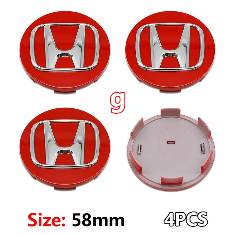 4Pcs ABS Car Wheel Center Hub Center Cap 58mm 69mm Rim Hub Dustproof Cover Emblemem For Honda Accord CRV XRV Civic Odyssey Acces