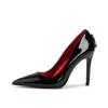 New red-soled scepter high heels women's thin heels pointed waterproof table black sexy royal sister wind single shoes