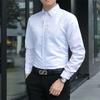 Men's Slim Fit Korean Style Black Long Sleeve Formal Shirt