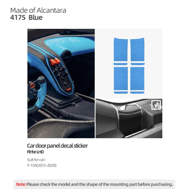 Betterhumz For Ford F-150 SVT Raptor 2015- Made of Alcantara Car Door Panel Auto Interior Trim Stickers Tuning Accessories