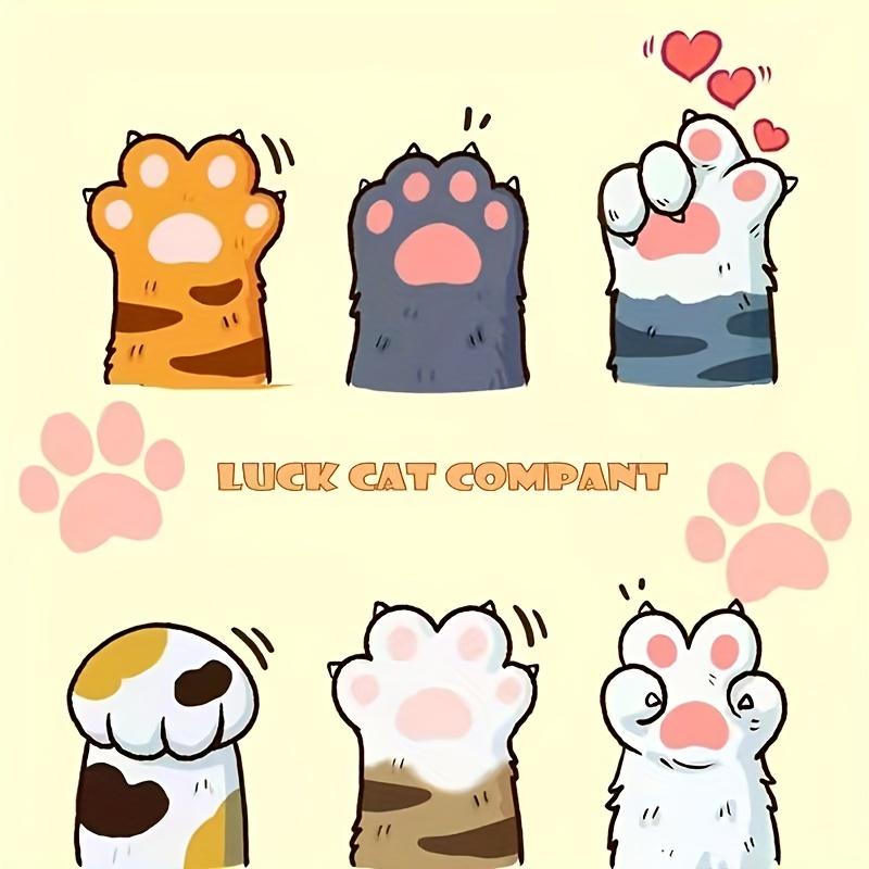 Large, Small Cat Paw Car Stickers, Personality Creative Cute Motorcycle Decorative Stickers, Cartoon Cat Motorcycle Reflective Scratch Stickers
