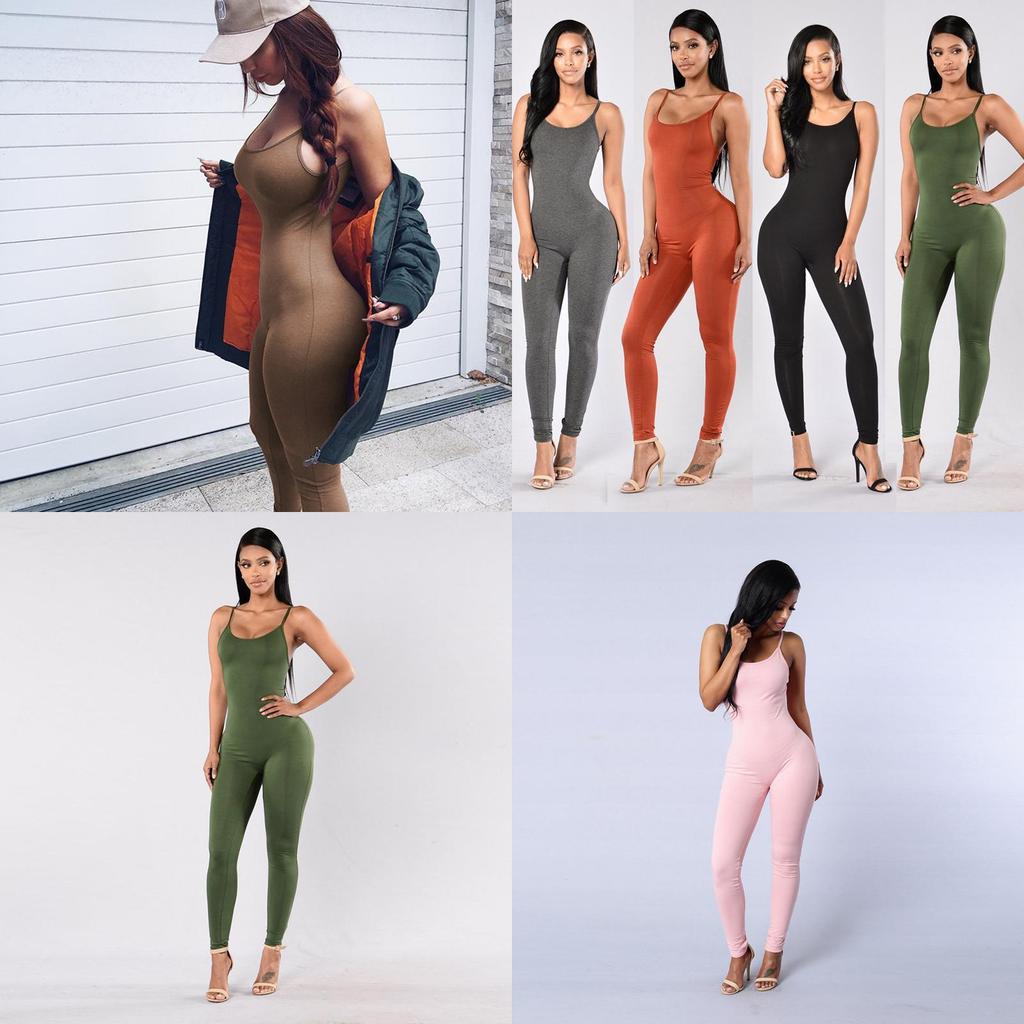 Женский комбинезон без рукавов Clubwear Bodycon с элегантными длинными брюками для повседневной носки и вечеринок