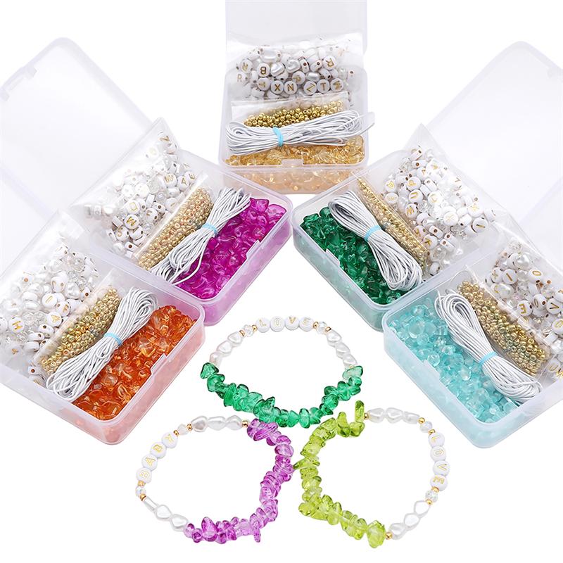 Стеклянный щебень, цепочка для мобильного телефона, набор «сделай сам», серия «зеленая трава» для изготовления ювелирных изделий, браслет, ожерелье «сделай сам»