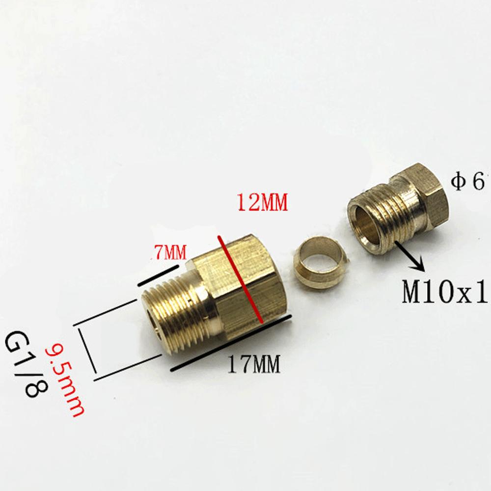 M4 M6 M8 M10 1/8" 1/4" BSP Наружная Резьба к 4 6 8мм Компрессионная Трубка Латунный Фитинг для Трубок Масло для Смазки