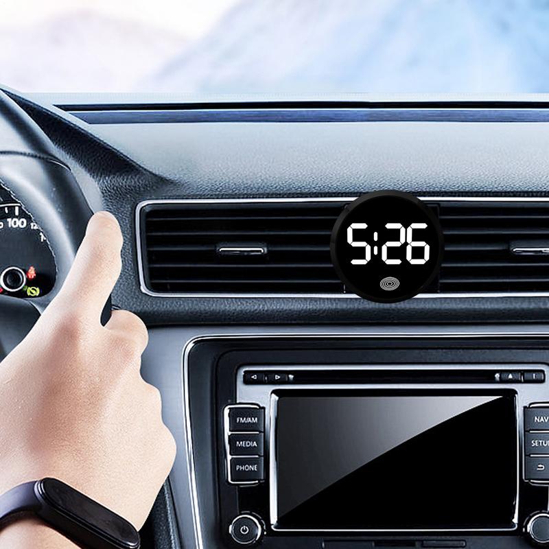 Электронные часы для приборной панели автомобиля, часы для приборной панели автомобиля, сенсорные автомобильные ночные часы, креативная приборная панель автомобиля