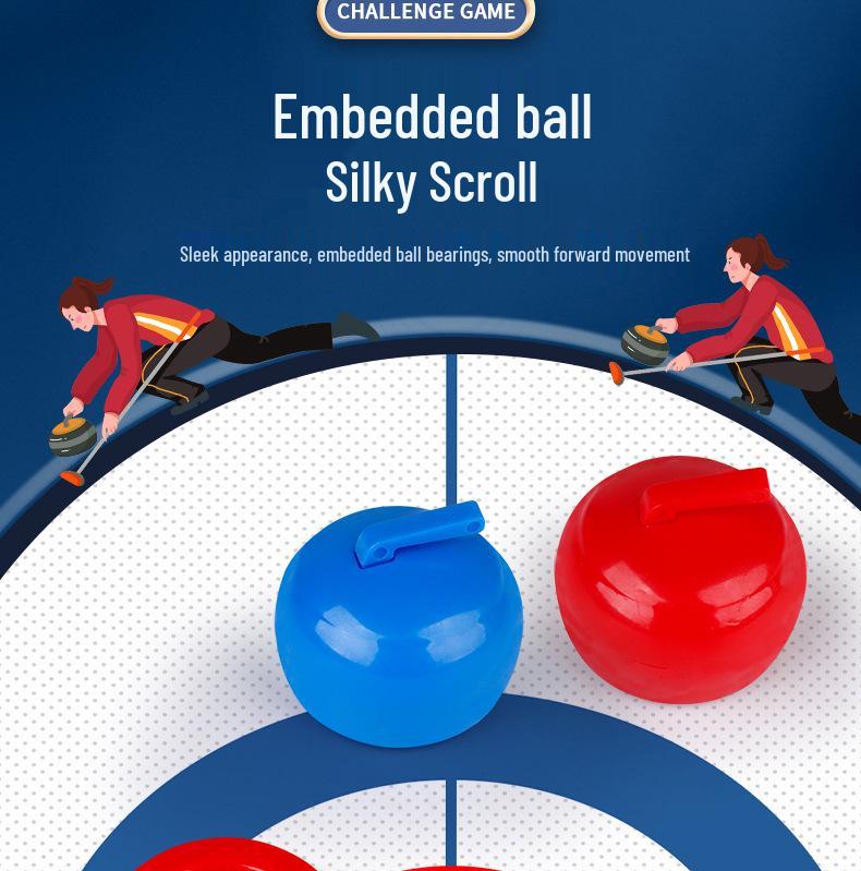 Children's Educational Indoor Curling Game - Interactive Tabletop Toy for Boys