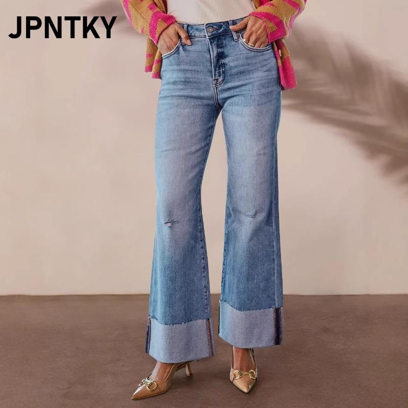 Женские модные повседневные брюки и капри JPNTKY однотонные с принтом