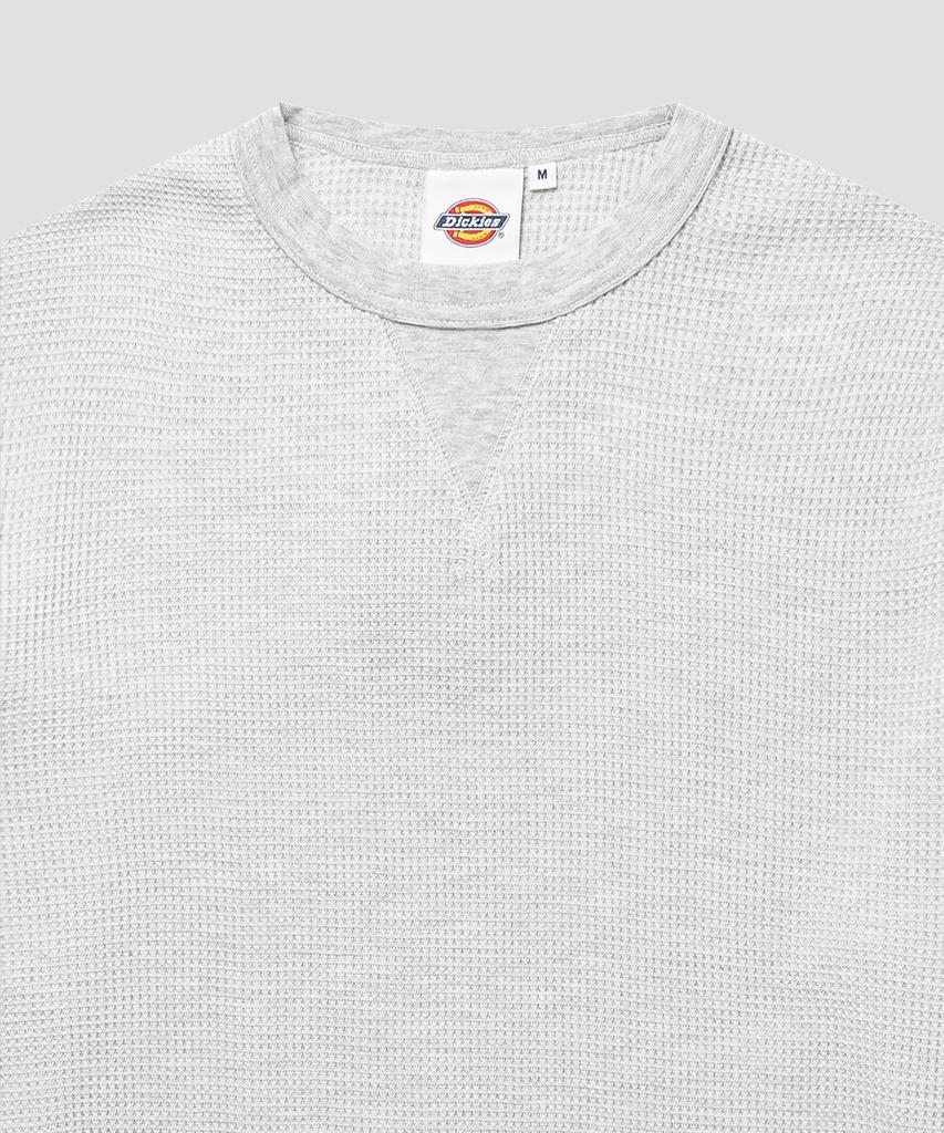 DICKIES Regular Fit Waffle Long Sleeve White Melange
