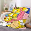 1Pc Simpsons Family Blanket Soft And Comfortable Casual Warm Camping Travel Christmas Halloween Xmas Gift M928180