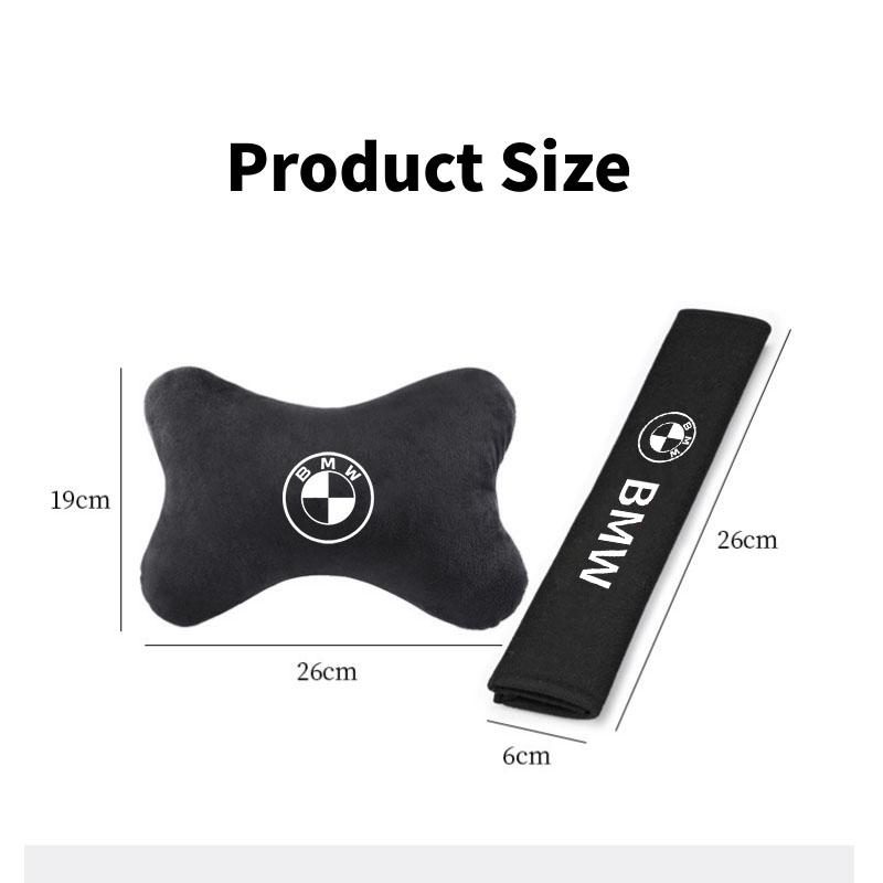 LBHBE1 2026 Car Sticker Car Headrest Cover Auto Seat Cover Head Neck Rest Pillow for BMW E36 E39 E46 E60 E90 E90 F10 F30 E93 G20 G21 X5