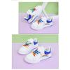 Spring and Autumn Children's Board Shoes Boy's Rainbow Shoes Girl's Small White Shoes Waterproof Leather Top Children's Casual Shoes Soft Soled