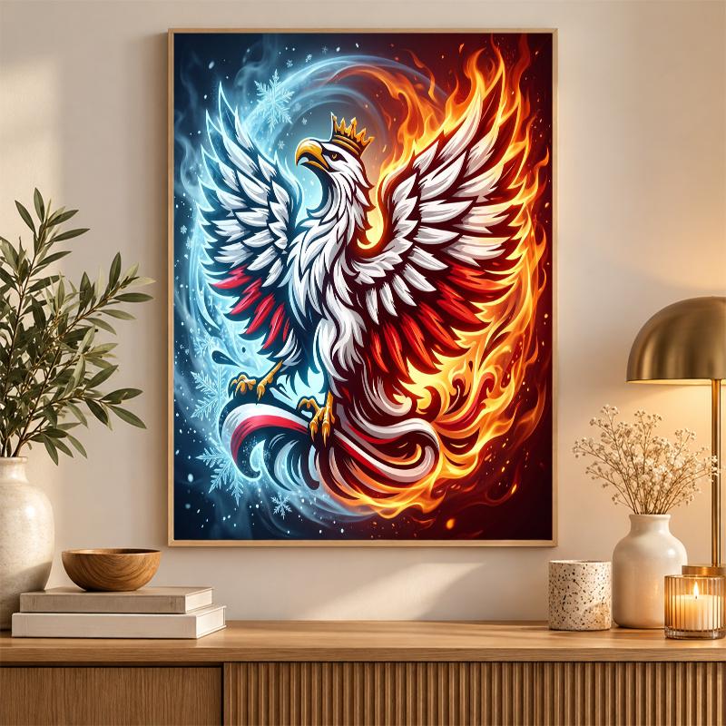 Poland Football Diamond Painting Kit 5D Full Drill DIY Diamond Mosaic Wall Art Home Decor