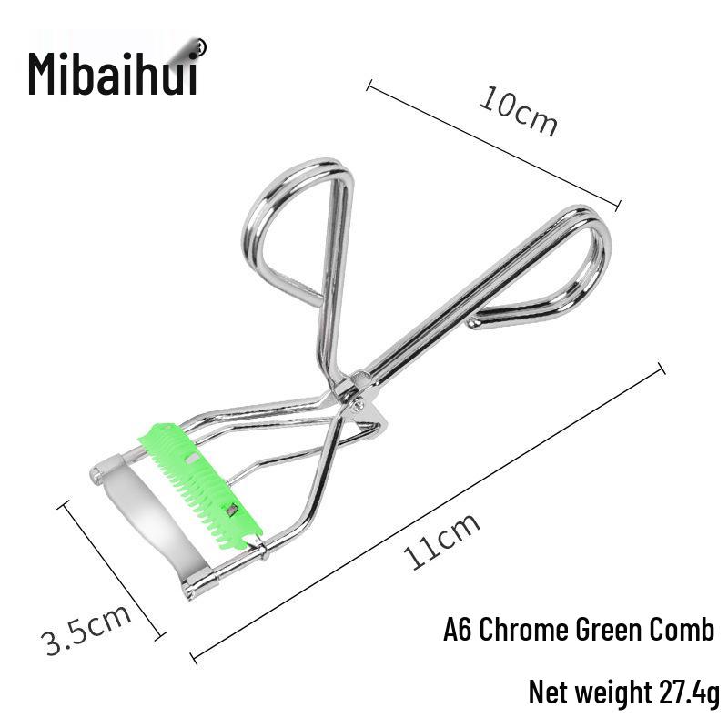 Heart-Shaped Wide-Angle Eyelash Curler with Comb - Makeup Tool for Curling False Lashes