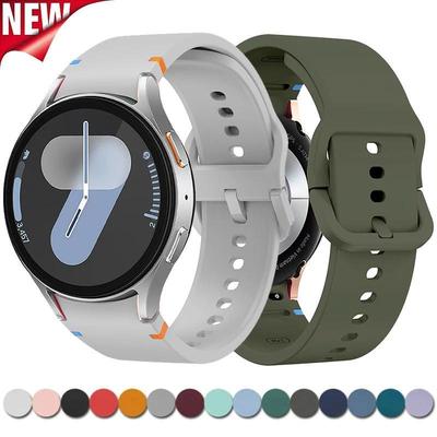 НОВЫЙ Силиконовый Ремешок для Samsung Galaxy Watch 7 6 5 4 40мм 44мм 5Pro 45мм Спортивный Браслет для Galaxy Watch 6 Classic 43мм 47мм Лента