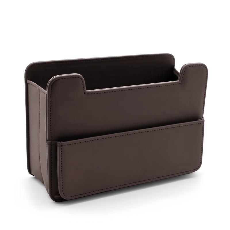 SEAMETAL Car Interior Storage Organizer Foldable Leather Trash Bin Seatback Hanging Multi Pocket Car Door Storage Box Accessories